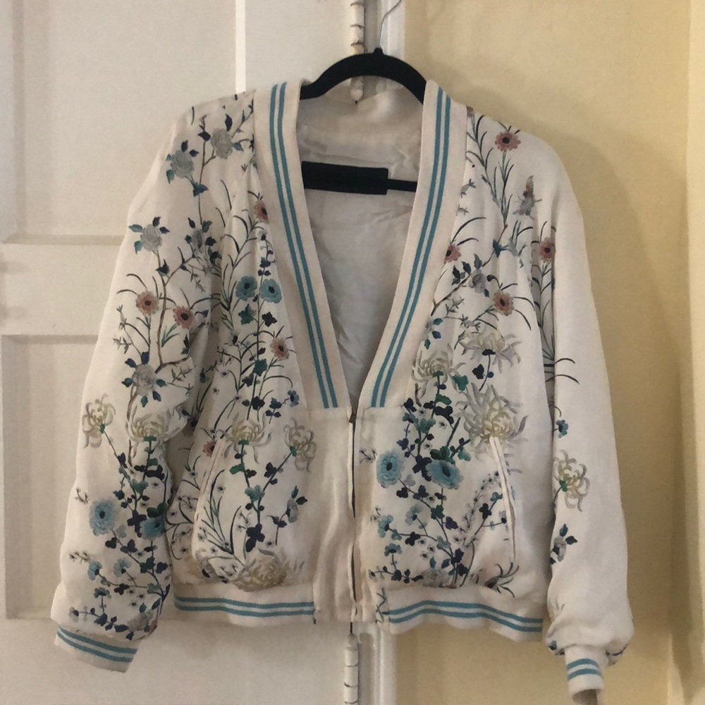 Beautiful floral multi color Zara jacket